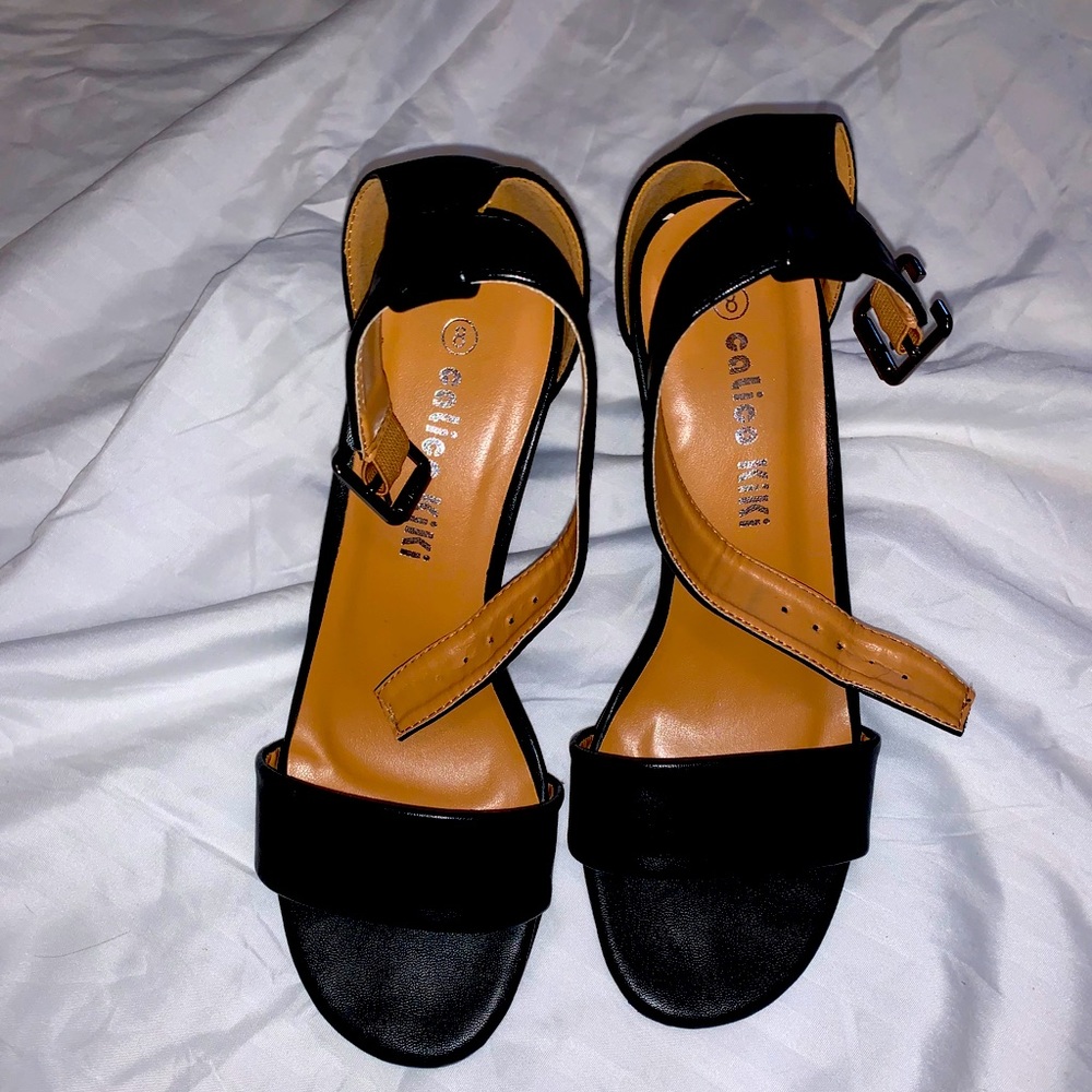 Black Ankle strap heel